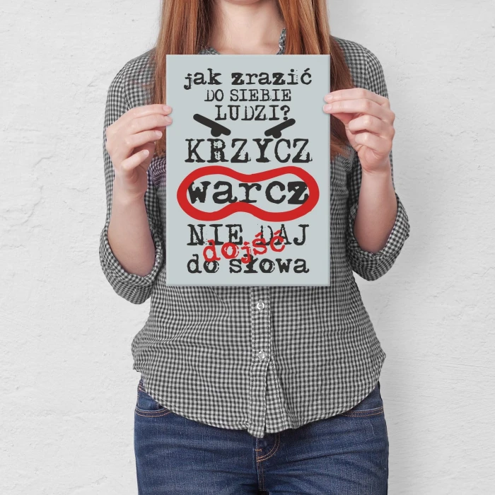 Plakat metalowy Jak zrazić do siebie ludzi Prezent