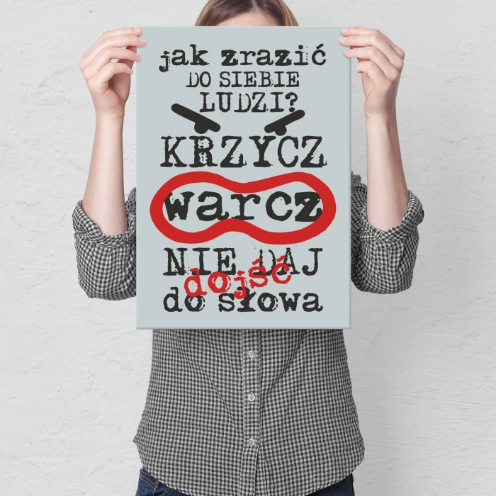 Plakat metalowy Jak zrazić do siebie ludzi Prezent