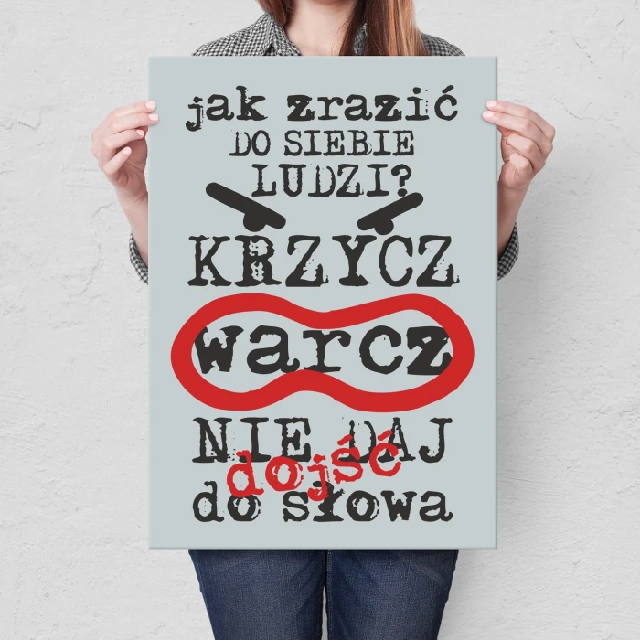 Plakat metalowy Jak zrazić do siebie ludzi Prezent