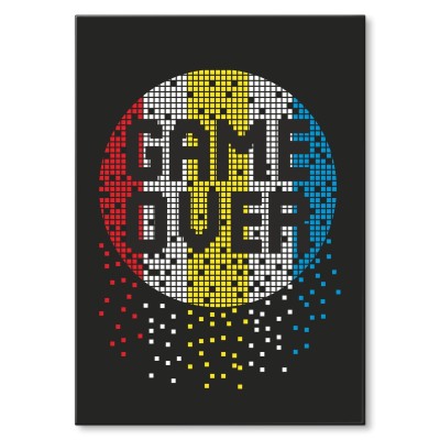 Plakat metalowy Game Over Prezent