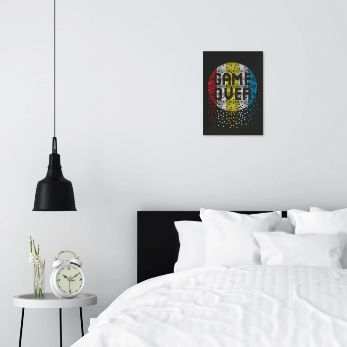 Plakat metalowy Game Over Prezent