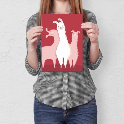 Plakat metalowy Alpaca Prezent