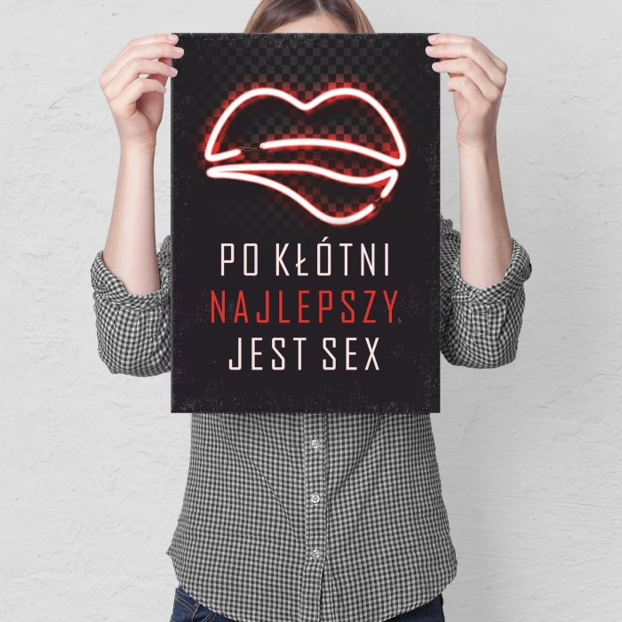Plakat metalowy Po kłótni najlepszy jest sex Prezent