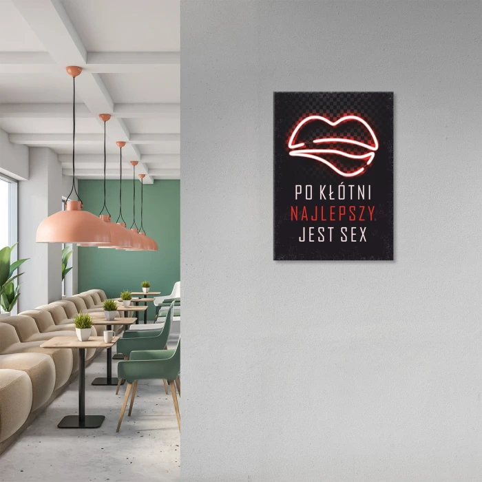 Plakat metalowy Po kłótni najlepszy jest sex Prezent