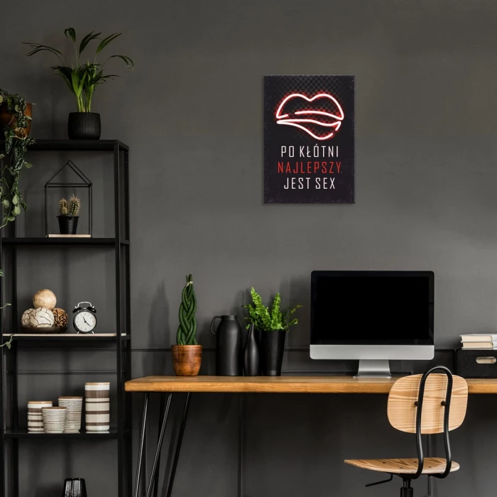 Plakat metalowy Po kłótni najlepszy jest sex Prezent