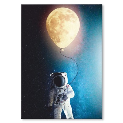 Plakat metalowy astronauta z balonikiem Prezent