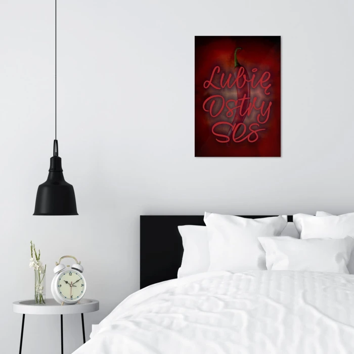 Plakat metalowy Lubię ostry sos Prezent