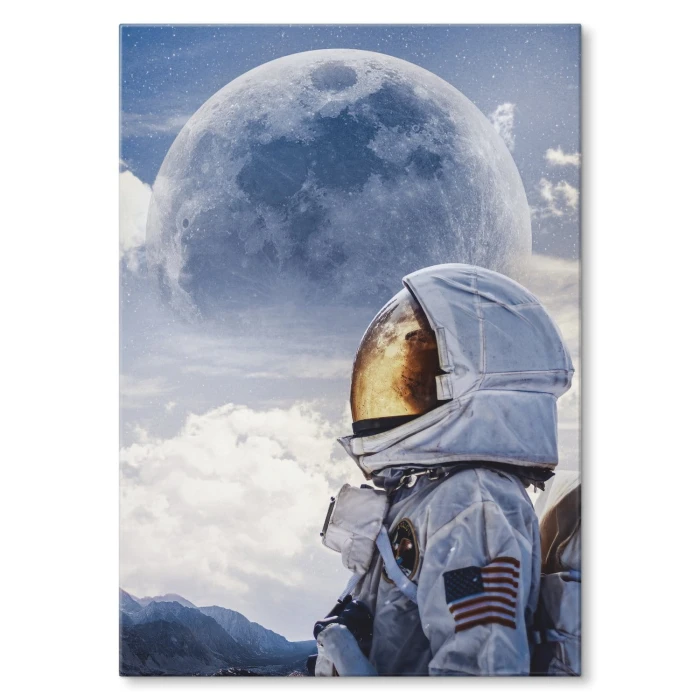 Plakat metalowy astronauta Prezent