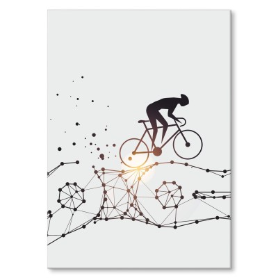 Plakat metalowy Geometryczny rower Prezent