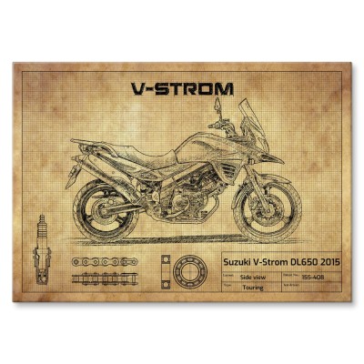 Plakat metalowy Suzuki V-Strom DL650 2015 Prezent
