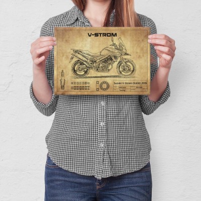Plakat metalowy Suzuki V-Strom DL650 2015 Prezent