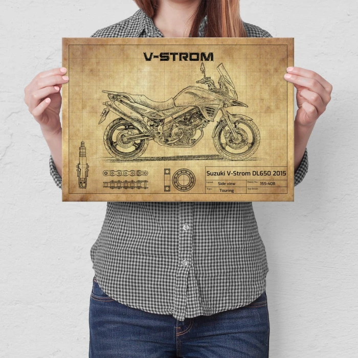 Plakat metalowy Suzuki V-Strom DL650 2015 Prezent