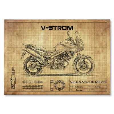 Plakat metalowy Suzuki V-Strom DL 650 2011 Prezent