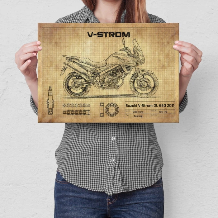 Plakat metalowy Suzuki V-Strom DL 650 2011 Prezent