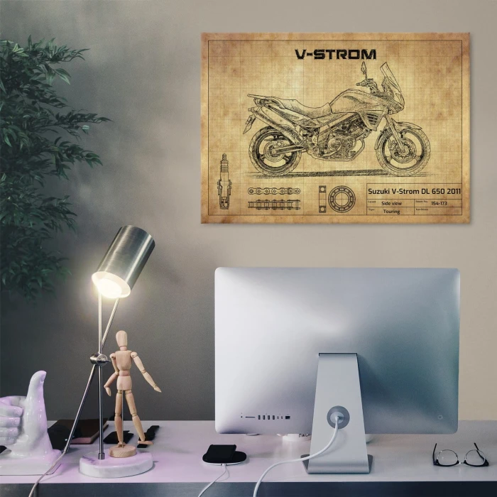 Plakat metalowy Suzuki V-Strom DL 650 2011 Prezent