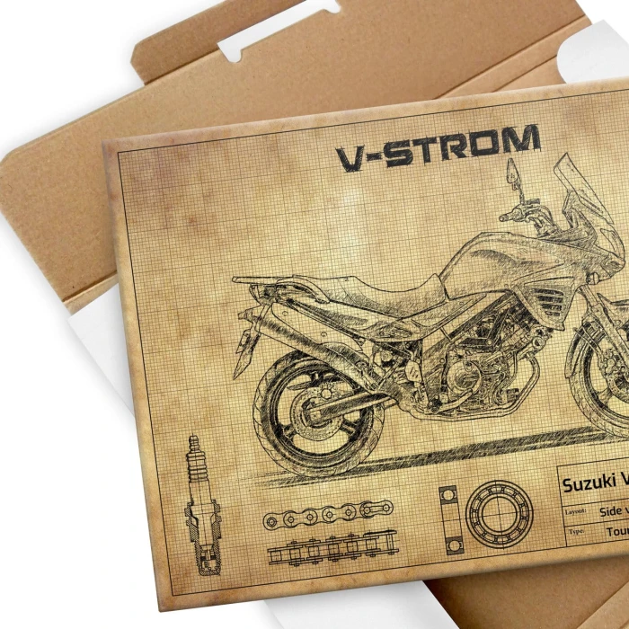 Plakat metalowy Suzuki V-Strom DL 650 2011 Prezent