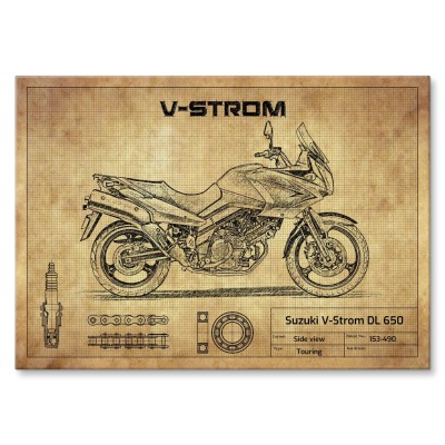 Plakat metalowy Suzuki V-Strom DL 650 Prezent