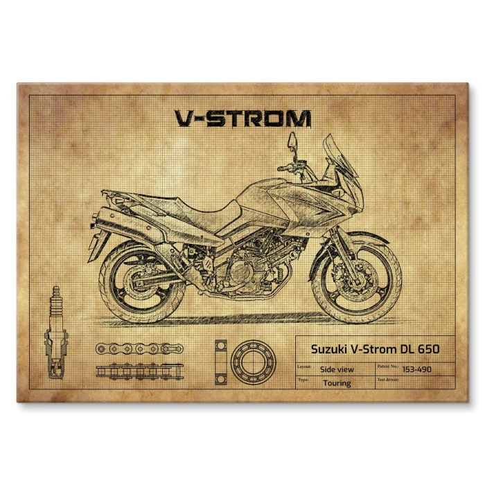 Plakat metalowy Suzuki V-Strom DL 650 Prezent