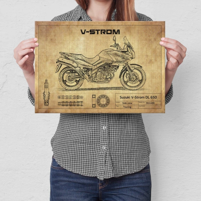 Plakat metalowy Suzuki V-Strom DL 650 Prezent