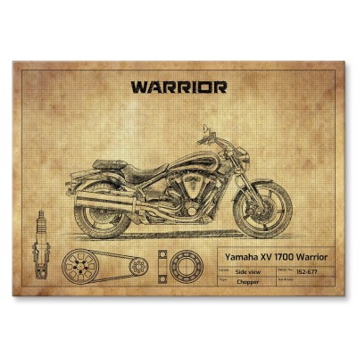 Plakat metalowy Yamaha XV 1700 Warrior Prezent