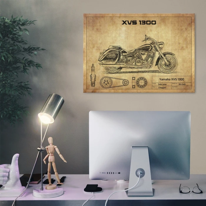 Plakat metalowy Yamaha XVS 1300 Prezent