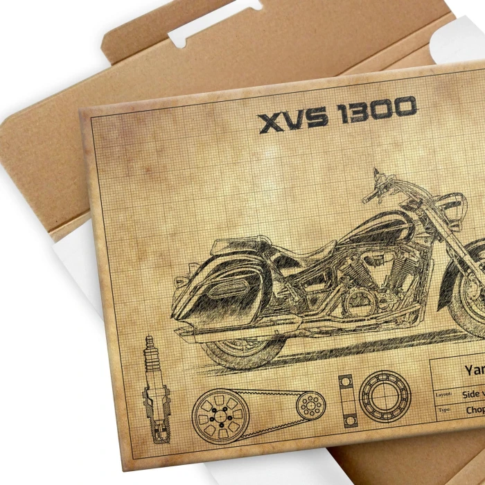 Plakat metalowy Yamaha XVS 1300 Prezent
