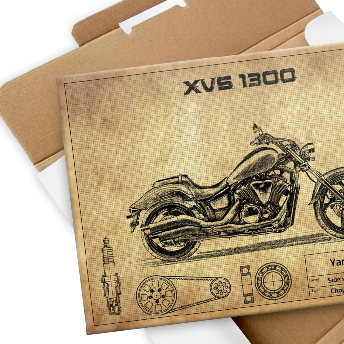 Plakat metalowy Yamaha XVS 1300 Prezent