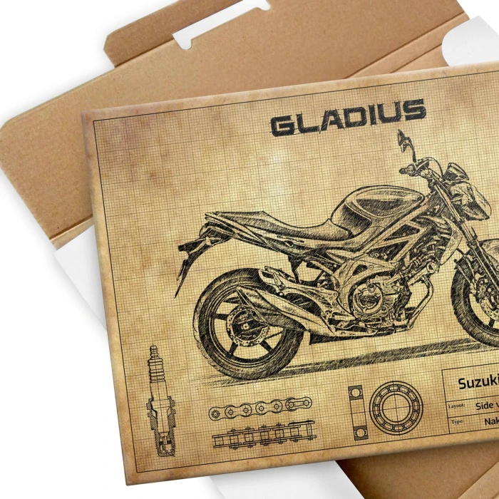 Plakat metalowy Suzuki SFV650 GLADIUS Prezent