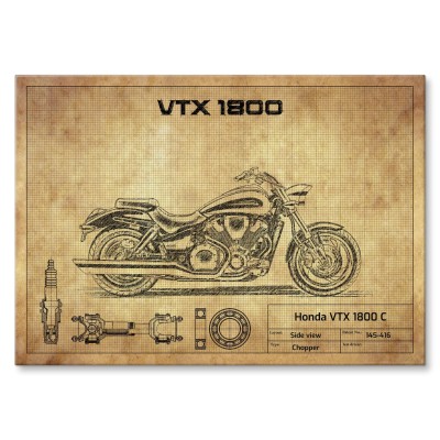Plakat metalowy Honda VTX 1800 C Prezent
