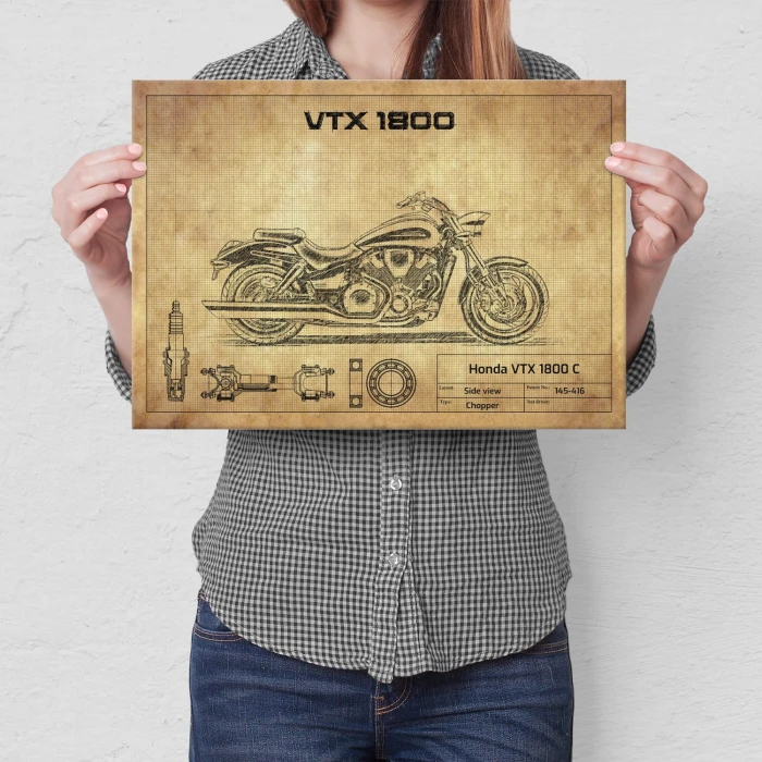 Plakat metalowy Honda VTX 1800 C Prezent