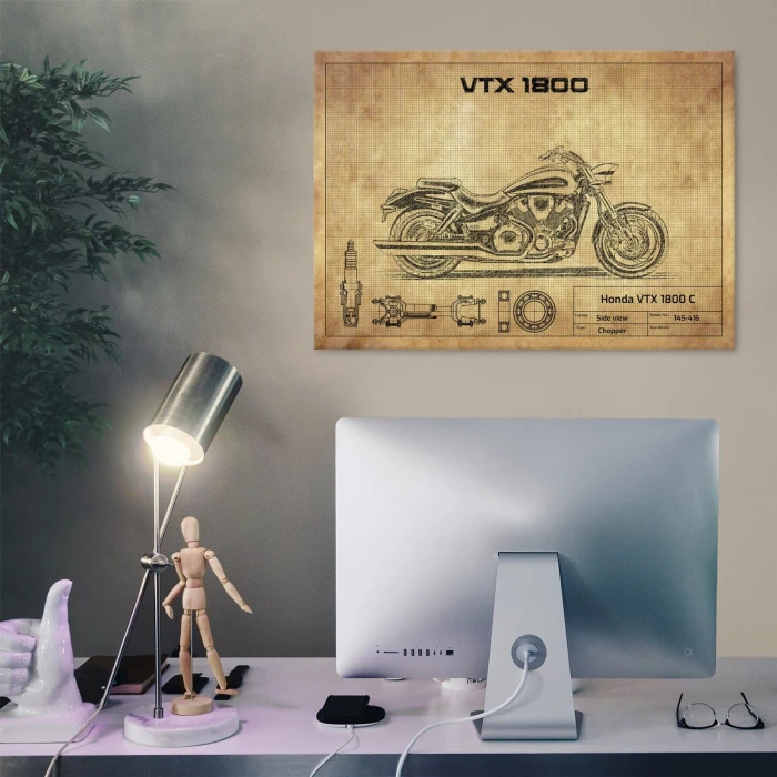 Plakat metalowy Honda VTX 1800 C Prezent