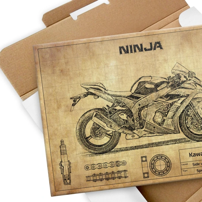 Plakat metalowy Kawasaki Ninja ZX10R Prezent