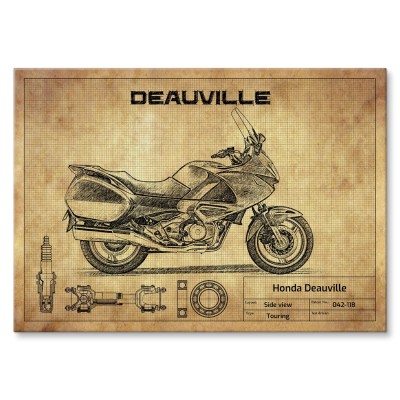 Plakat metalowy Honda Deauville Prezent