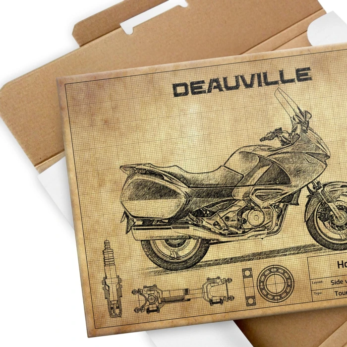 Plakat metalowy Honda Deauville Prezent