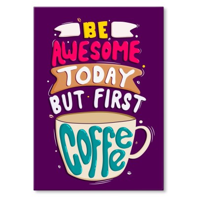 Plakat metalowy Be awesome Prezent