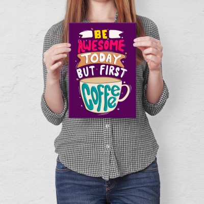 Plakat metalowy Be awesome Prezent