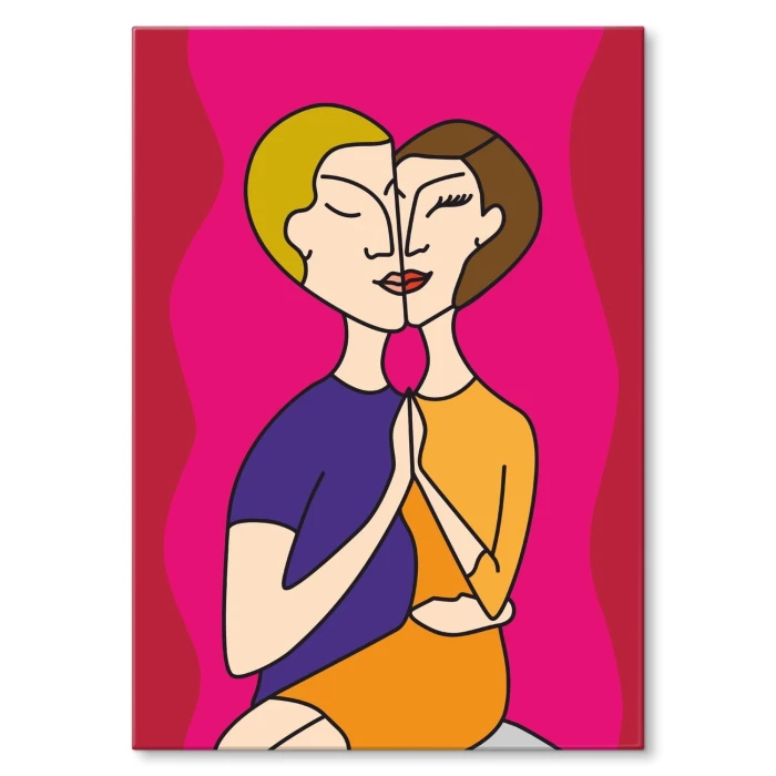 Plakat metalowy popart love Prezent