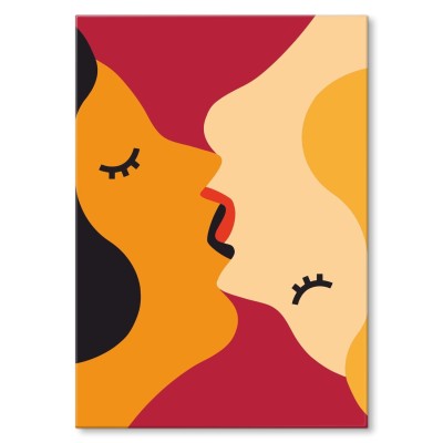 Plakat metalowy popart kiccing girls Prezent