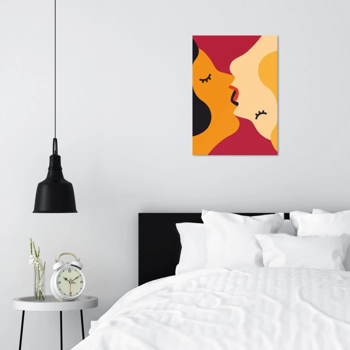 Plakat metalowy popart kiccing girls Prezent