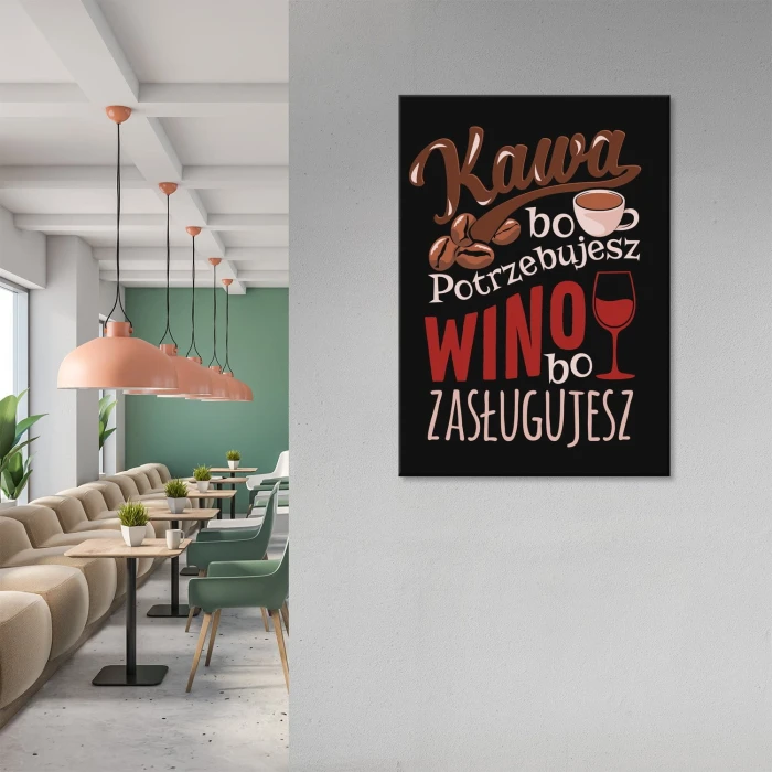 Plakat metalowy Kawa bo potrzebujesz Prezent