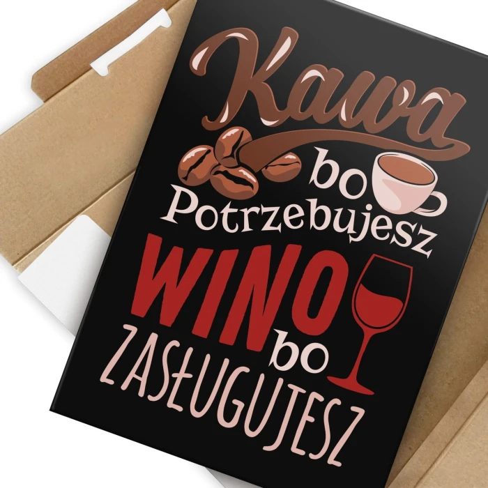 Plakat metalowy Kawa bo potrzebujesz Prezent