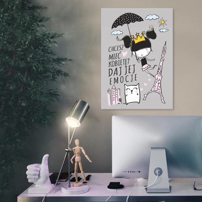 Plakat metalowy Chcesz mieć kobietę Prezent