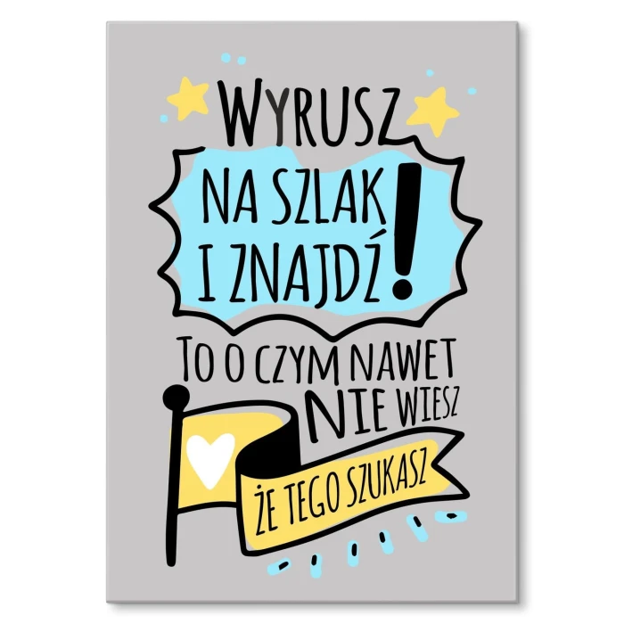 Plakat metalowy Wyrusz na szlak Prezent