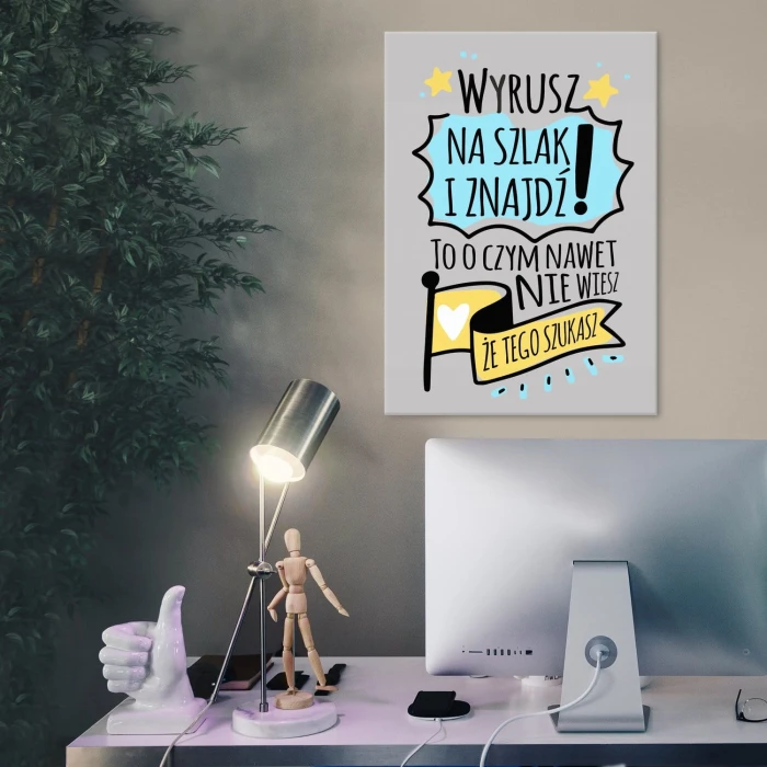 Plakat metalowy Wyrusz na szlak Prezent