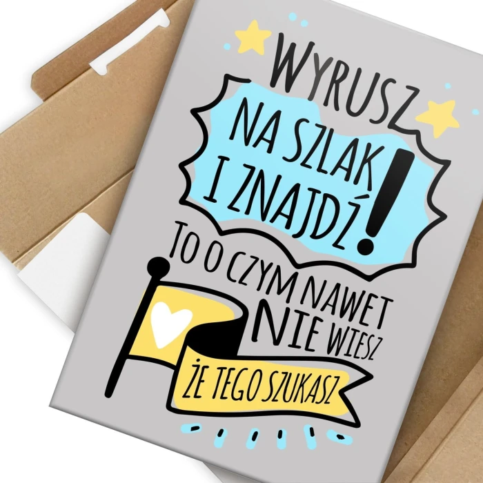 Plakat metalowy Wyrusz na szlak Prezent