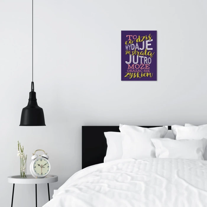 Plakat metalowy To co dziś wydaje się stratą Prezent