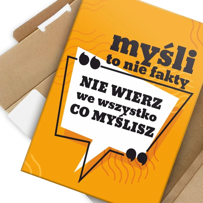 Plakat metalowy Myśli to nie fakty Prezent