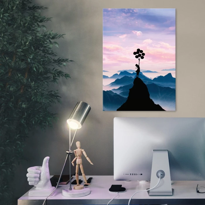 Plakat metalowy Mountain girl Prezent