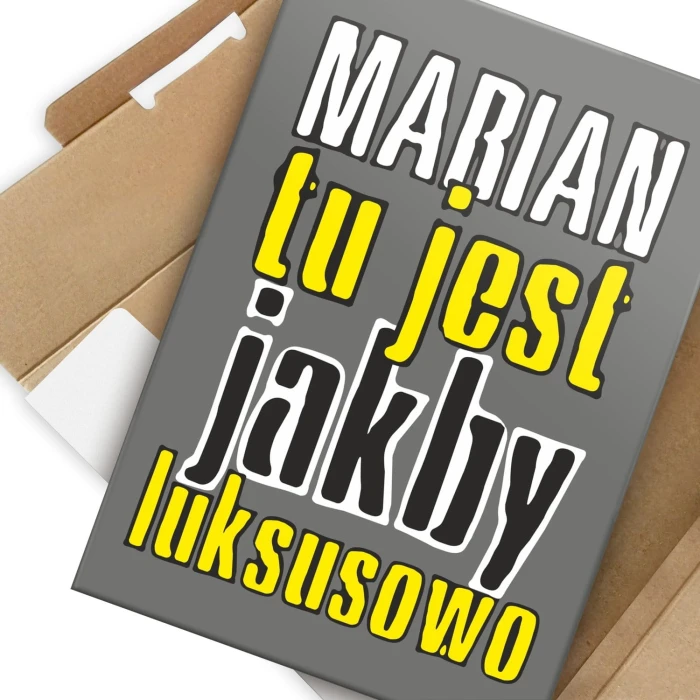 Plakat metalowy Marian tu jest luksusowo Prezent