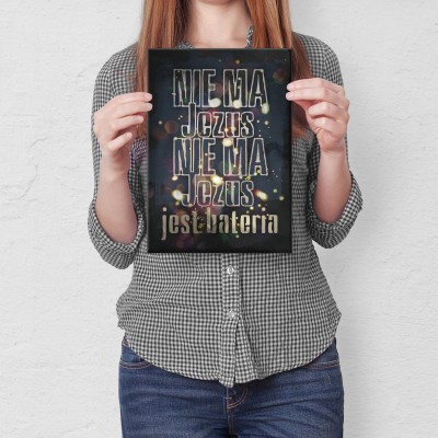 Plakat metalowy Nie ma Jezus Prezent